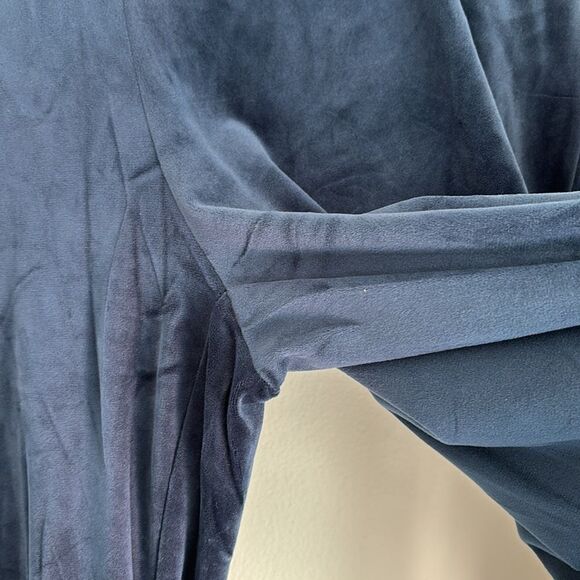 Juicy Couture Women’s velour rhinestone wide leg track pants navy blue XL EUC! - Picture 5 of 12